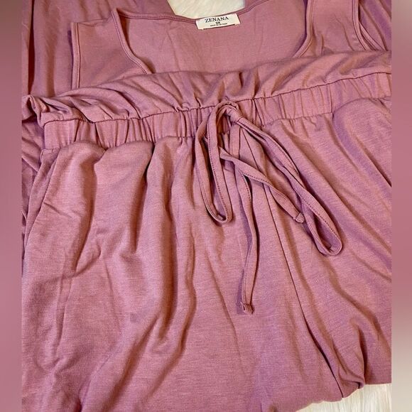NWOT Zenana Sleeveless Jogger Jumpsuit in Dusty Rose - Picture 4 of 9
